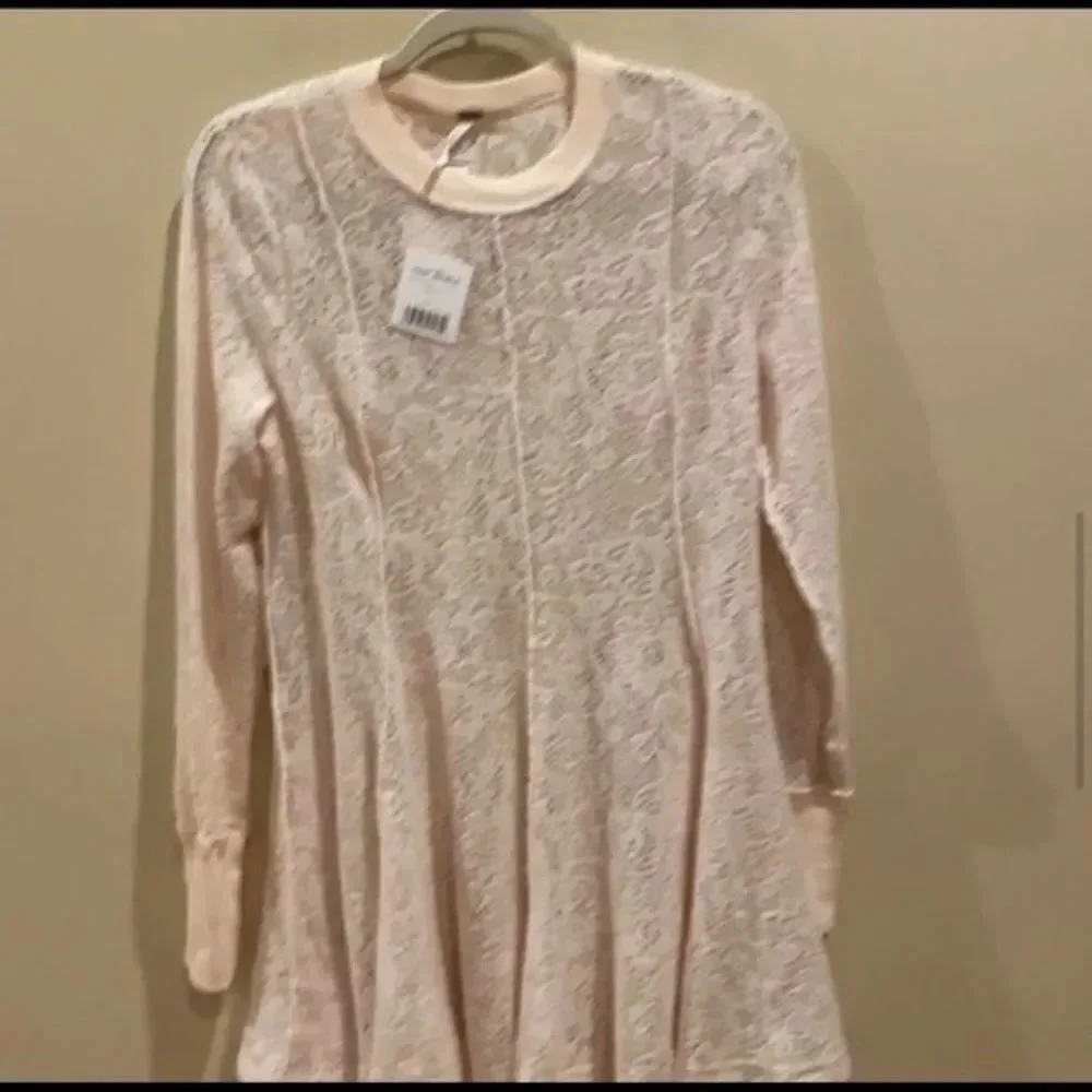 Free people Ivory Coffee Chamoix tunic